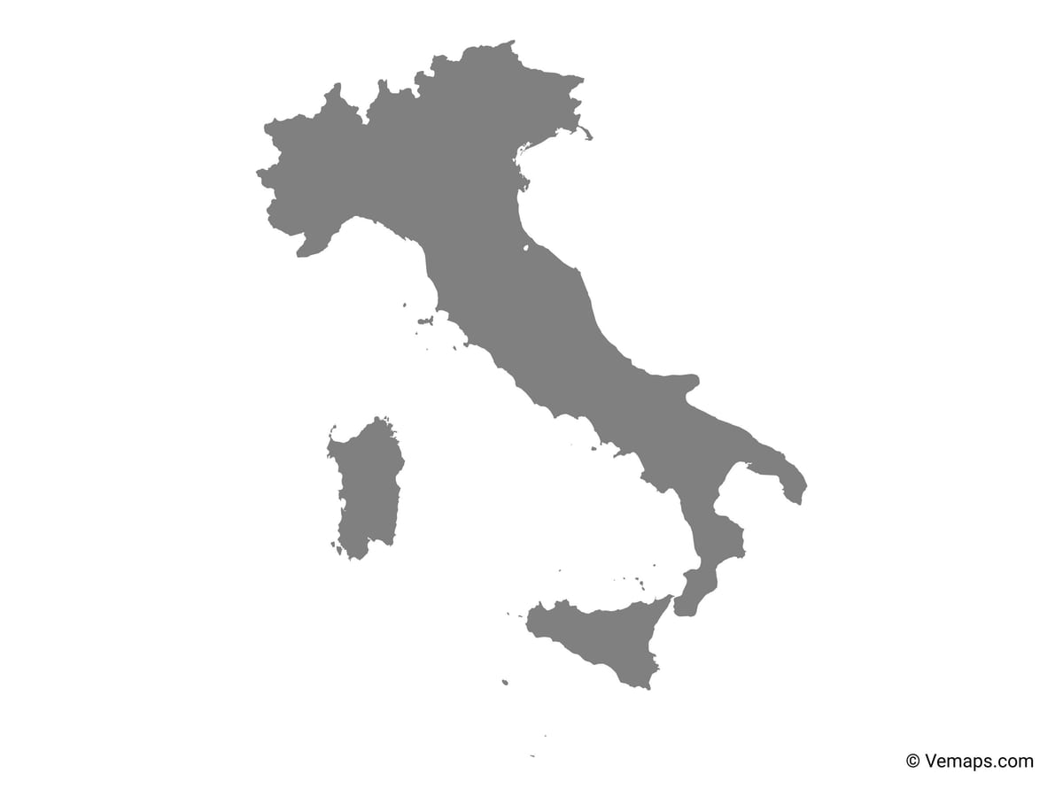 mapa Itálie vektor