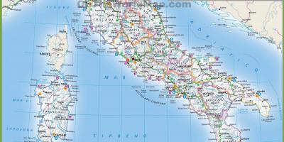 Mapa Itálie dopravy