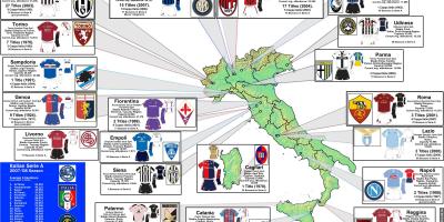 Mapa Itálie fotbal