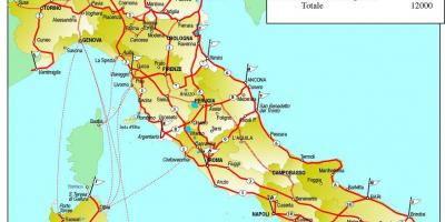 Mapa Itálie na kole