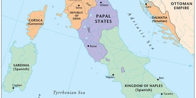 Mapa Itálie renesance